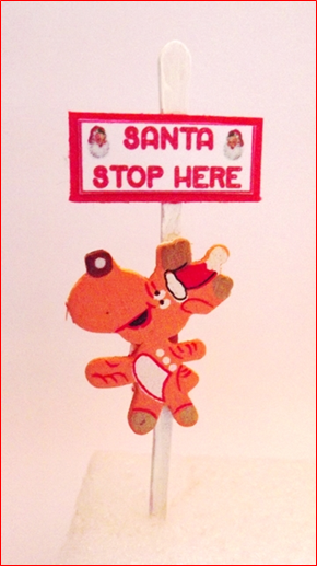 SANTA STOP HERE SIGN 3